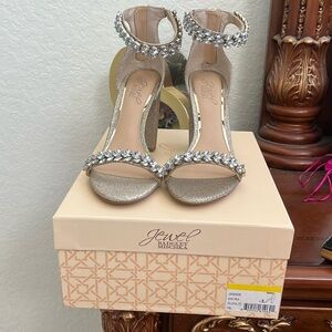 Gold champagne heels